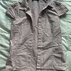 Striped Button-Up Shirt